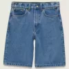 Baggy-Jeansshorts mit Karomuster für Kinder