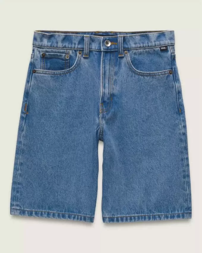 Baggy-Jeansshorts mit Karomuster für Kinder