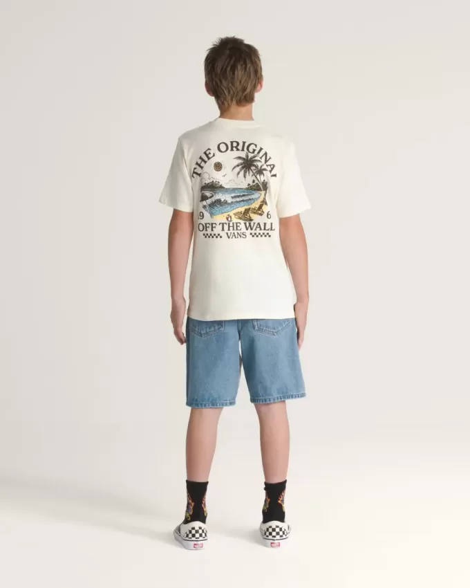 Baggy-Jeansshorts mit Karomuster für Kinder