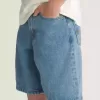 Baggy-Jeansshorts mit Karomuster für Kinder