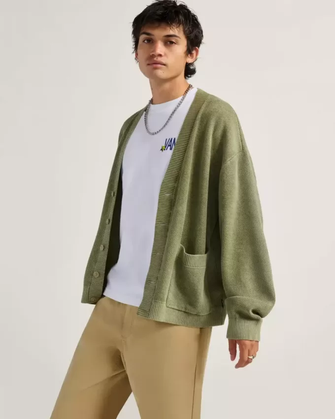 Bayview Acid Wash Cardigan Pullover