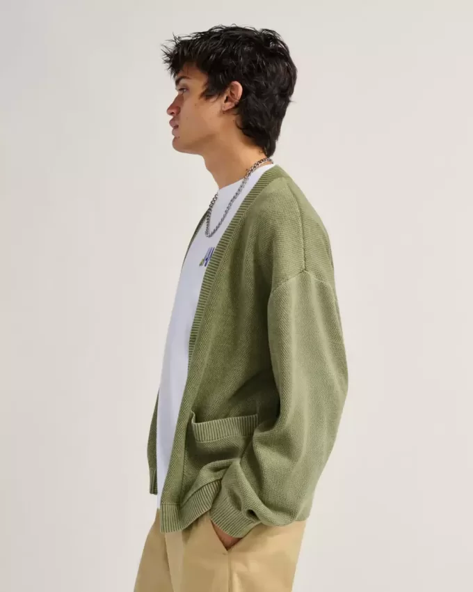 Bayview Acid Wash Cardigan Pullover