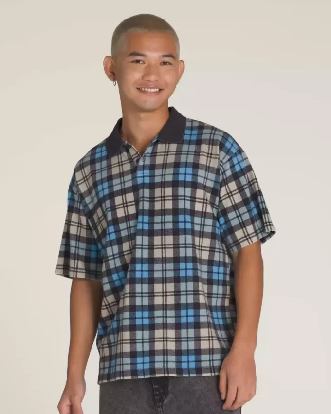 Bellmoor-Poloshirt mit Karomuster