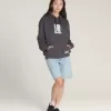 Bloussant-Graffiti-Kapuzenpullover „Missed Flights“.
