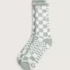 Crew-Socken mit Schachbrettmuster