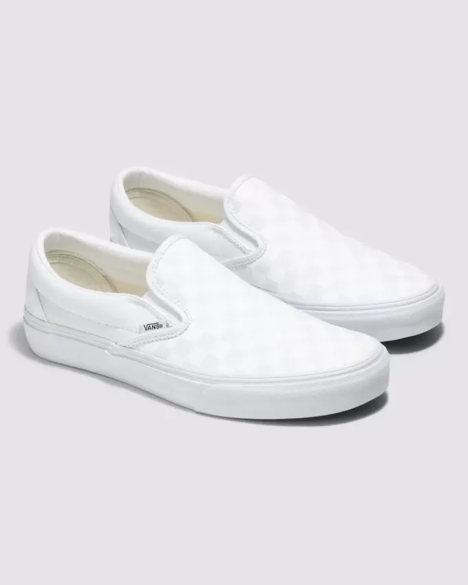 Customs Klassischer Slip-On-Schachbrett-Schuh in weiter Passform