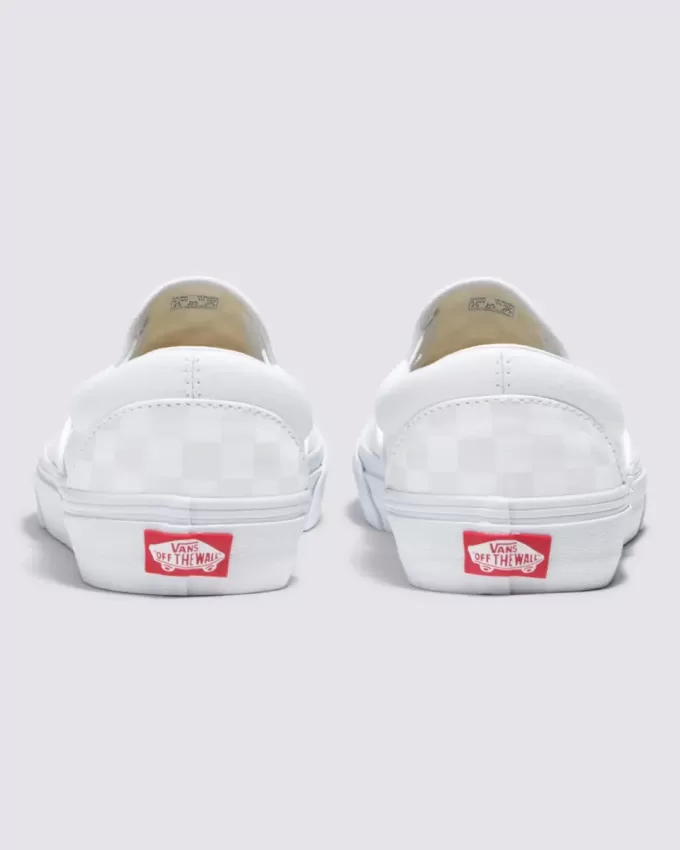 Customs Klassischer Slip-On-Schachbrett-Schuh in weiter Passform