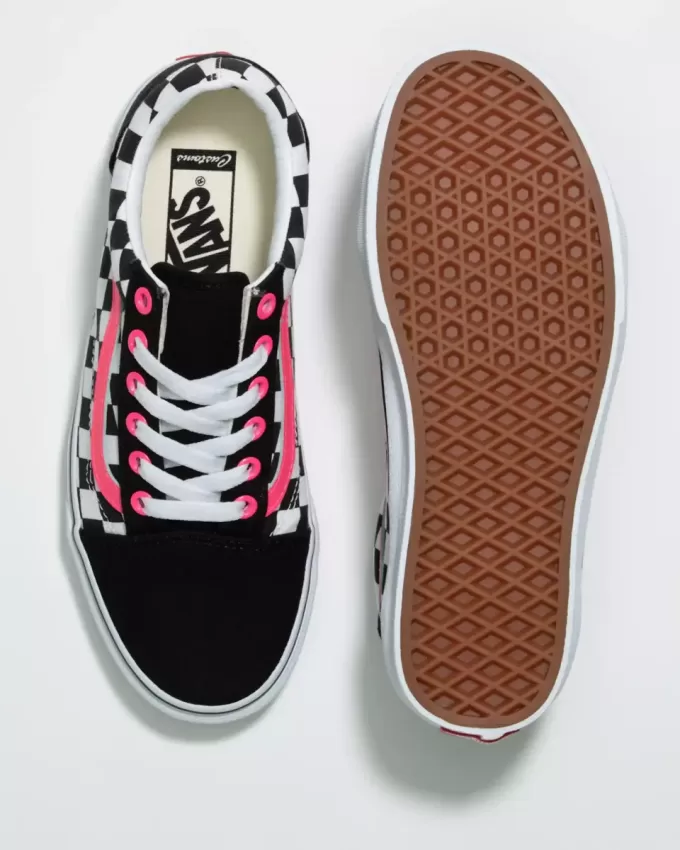 Customs Old Skool Checkerboard Wide Schuh