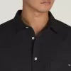 Einfarbig gewebtes Hemd Lawson