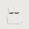 Figurbetontes Crop-Tanktop mit Schachbrettmuster