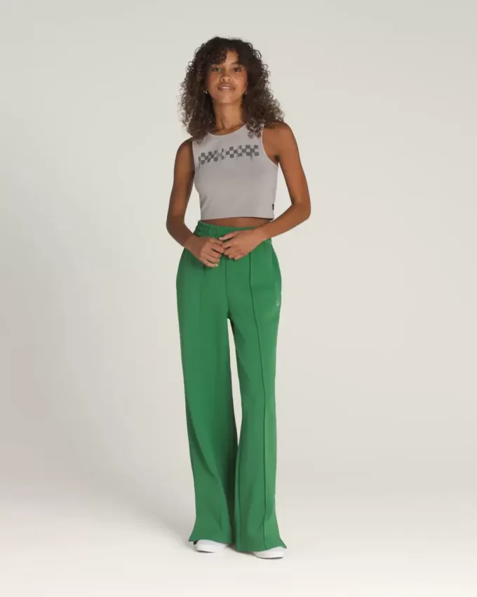 Figurbetontes Crop-Tanktop mit Schachbrettmuster