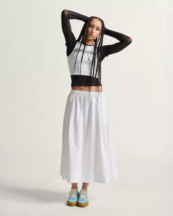 Figurbetontes Crop-Tanktop mit Schachbrettmuster