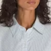 Gillian gestreiftes Hemd mit Knopfleiste
