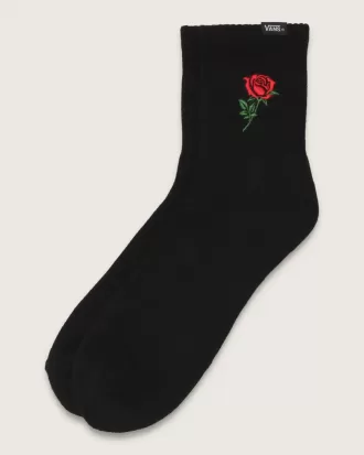 Half Crew Socken mit einer Rose