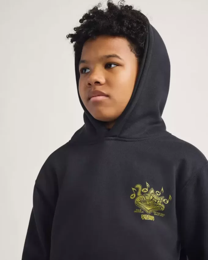 Kinder verkratzte Schallplatten Hoodie