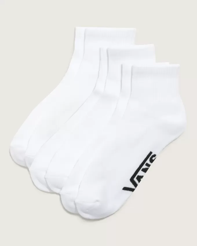 Klassische Quarter Crew-Socken, 3er-Pack