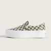 Klassischer Slip-On-Plateauschuh mit Schachbrettmuster
