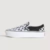 Klassischer Slip-On-Plateauschuh mit Schachbrettmuster