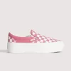 Klassischer Slip-On-Plateauschuh mit Schachbrettmuster