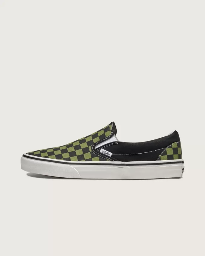 Klassischer Slip-On-Schachbrettschuh