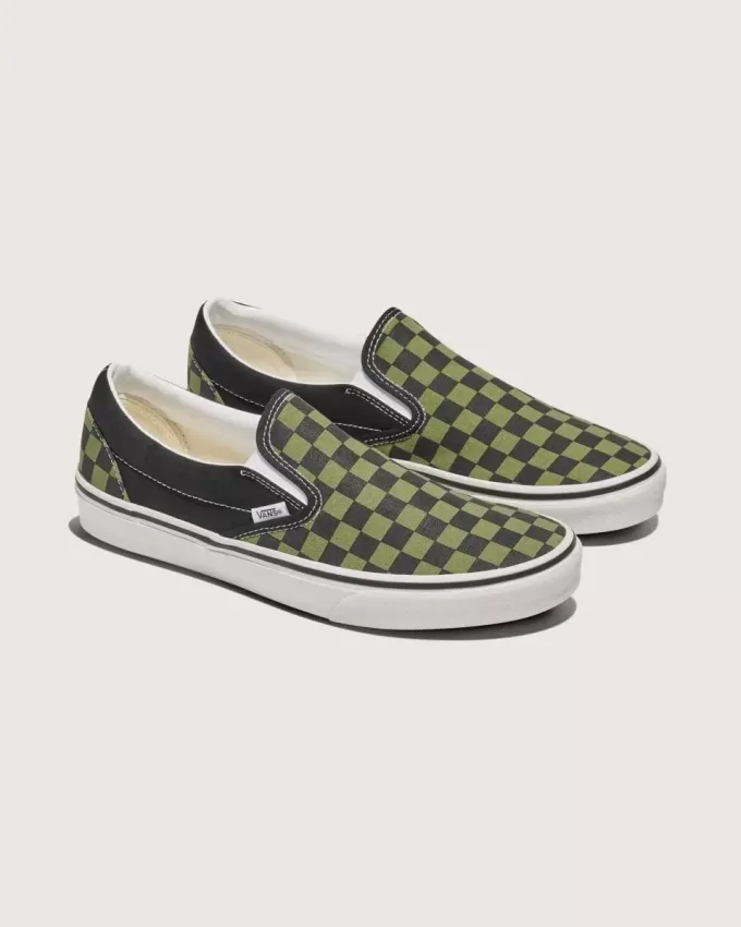 Klassischer Slip-On-Schachbrettschuh