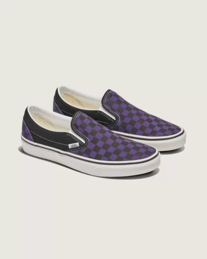 Klassischer Slip-On-Schachbrettschuh