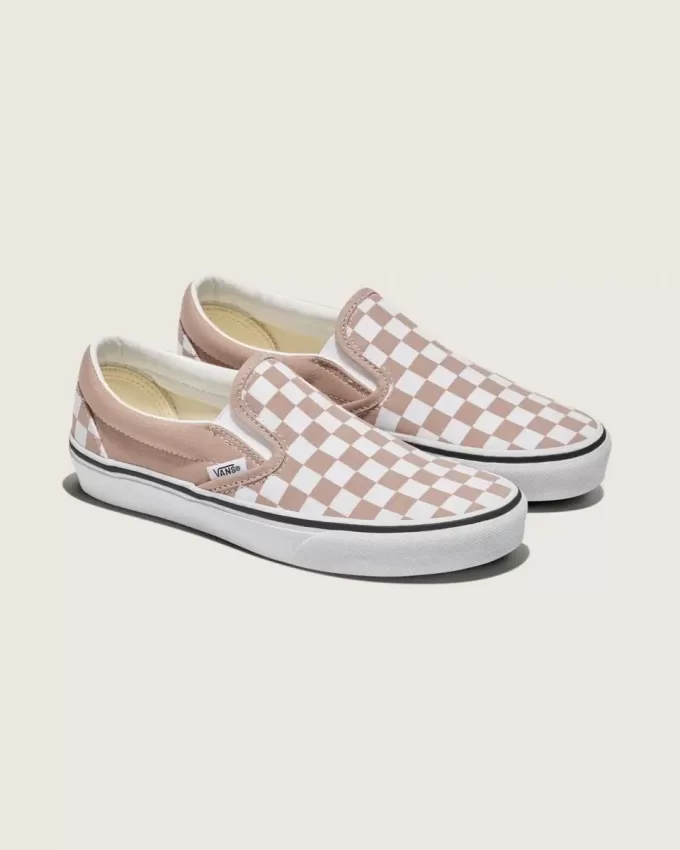 Klassischer Slip-On-Schachbrettschuh