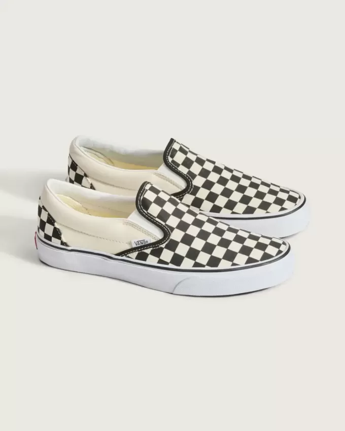 Klassischer Slip-On-Schachbrettschuh