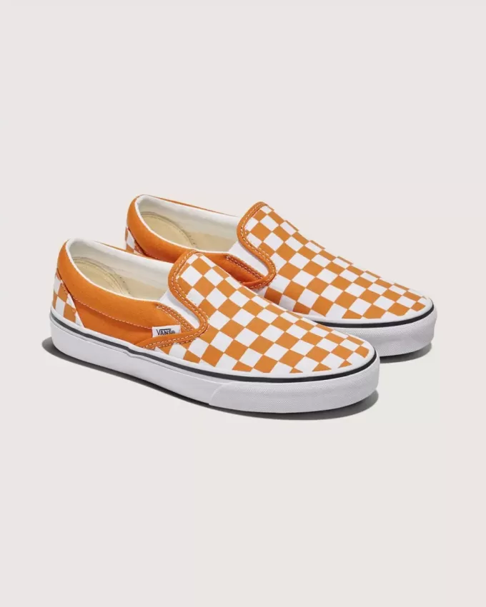 Klassischer Slip-On-Schachbrettschuh
