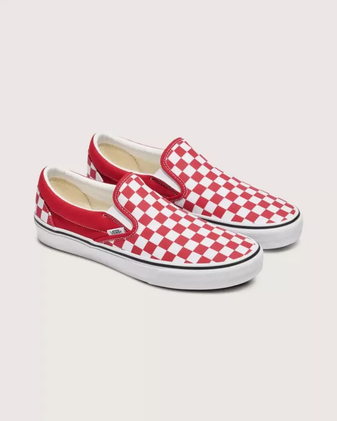 Klassischer Slip-On-Schachbrettschuh