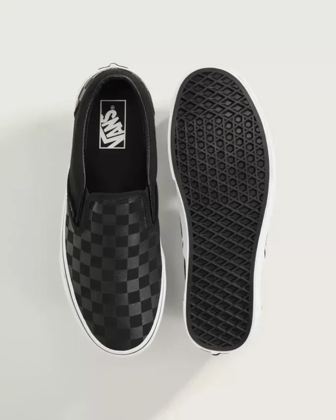 Klassischer Slip-On-Schachbrettschuh