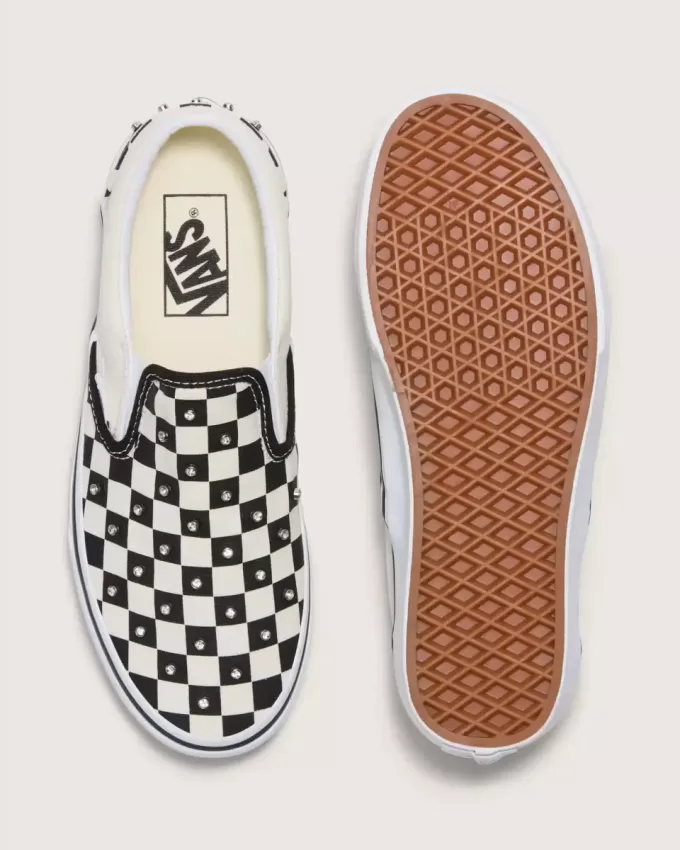 Klassischer Slip-On-Schachbrettschuh