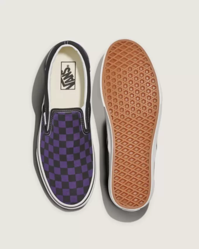 Klassischer Slip-On-Schachbrettschuh