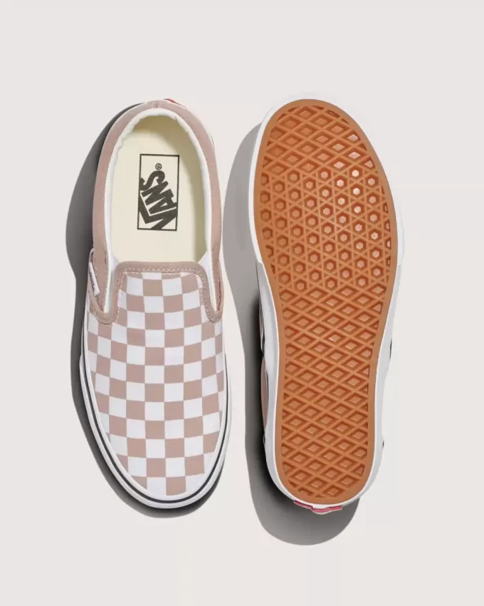 Klassischer Slip-On-Schachbrettschuh