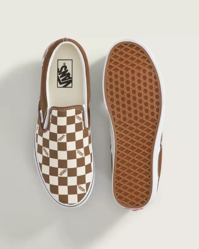 Klassischer Slip-On-Schachbrettschuh