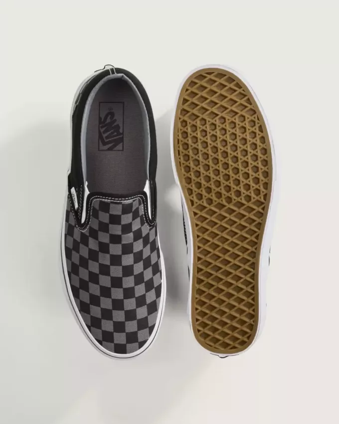 Klassischer Slip-On-Schachbrettschuh