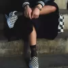 Klassischer Slip-On-Schachbrettschuh