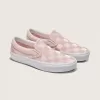 Klassischer Slip-On-Schuh aus Satin mit Schachbrettmuster