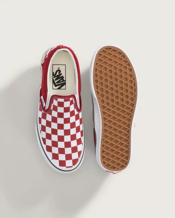 Klassischer Slip-On-Schuh mit Schachbrettmuster für große Kinder