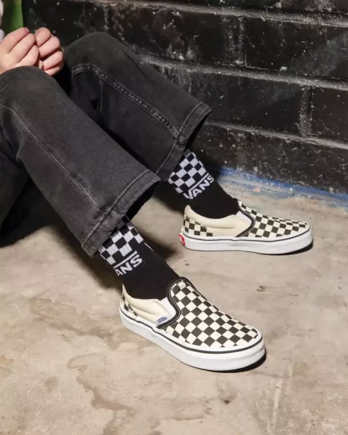 Klassischer Slip-On-Schuh mit Schachbrettmuster für Kleinkinder