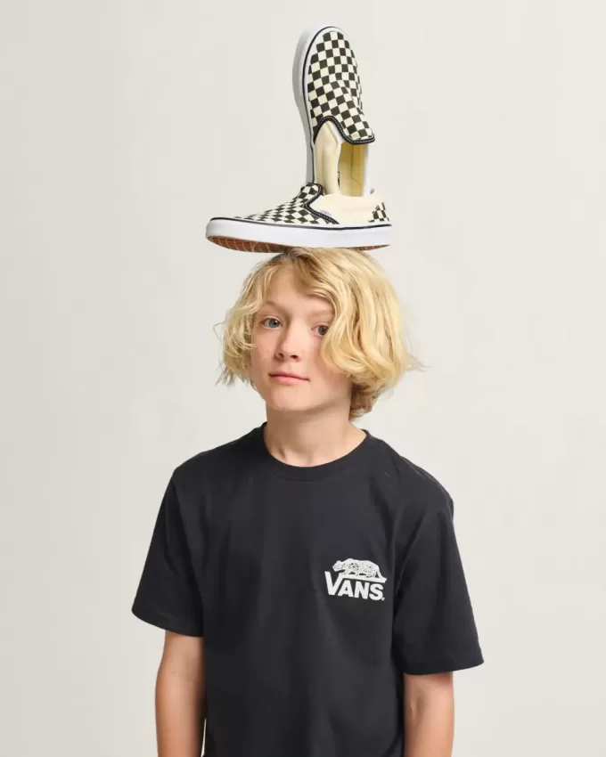 Klassischer Slip-On-Schuh mit Schachbrettmuster für Kleinkinder