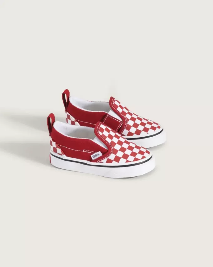 Klassischer Slip-On-Schuh mit V-Schachbrettmuster für Kleinkinder