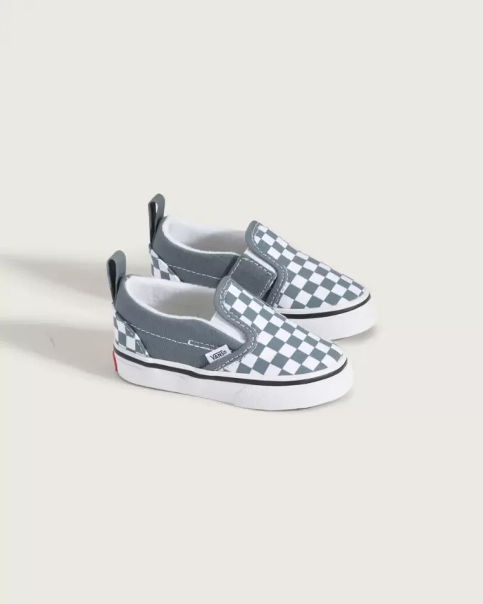 Klassischer Slip-On-Schuh mit V-Schachbrettmuster für Kleinkinder