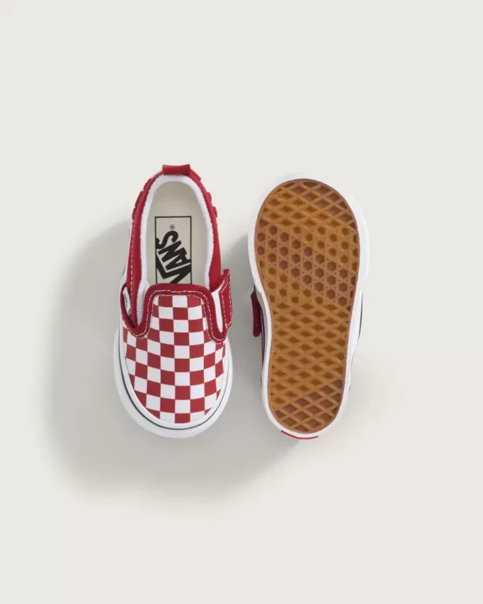 Klassischer Slip-On-Schuh mit V-Schachbrettmuster für Kleinkinder