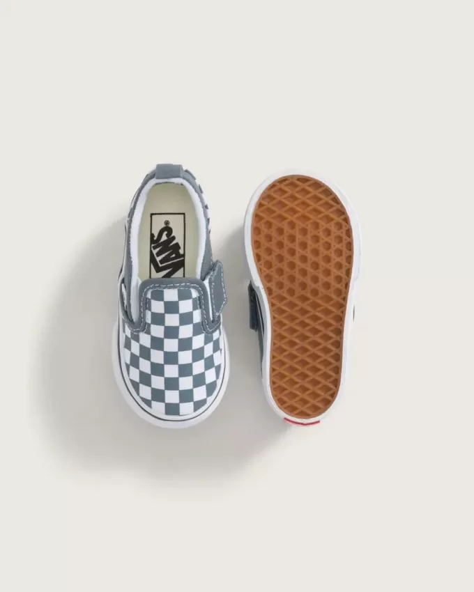 Klassischer Slip-On-Schuh mit V-Schachbrettmuster für Kleinkinder