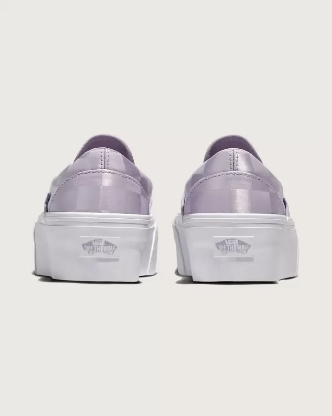 Klassischer Slip-On Stackform Checkerboard-Schuh