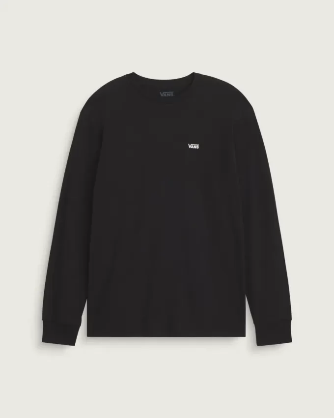 Langärmliges T-Shirt mit Logo auf der linken Brust Langärmliges T-Shirt mit Logo auf der linken Brust