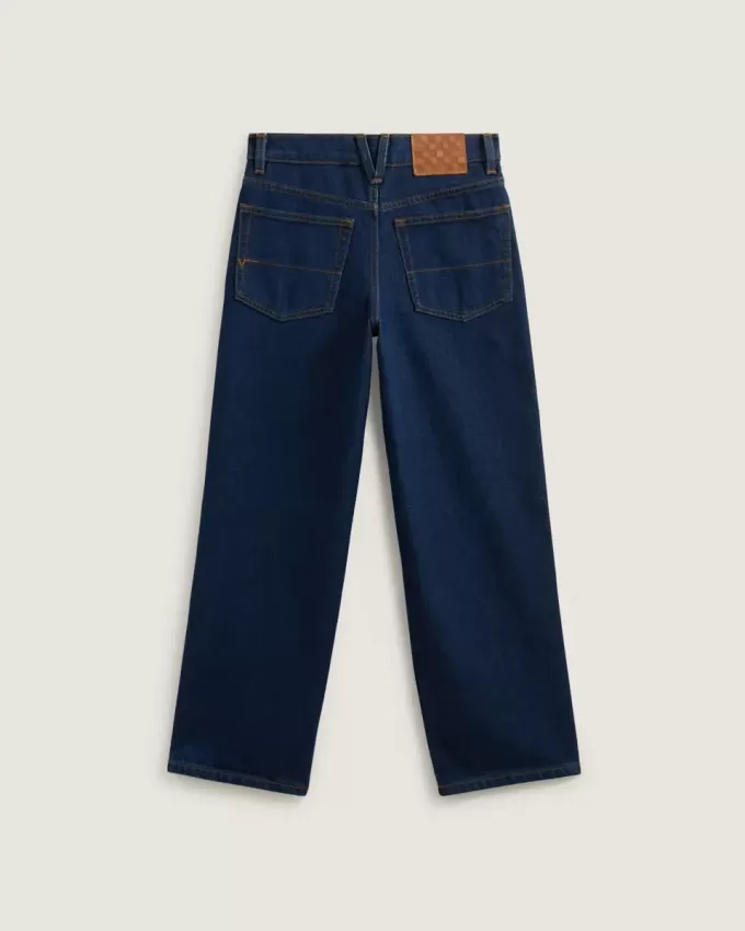 Lockere Jeanshose mit Karomuster für Kinder