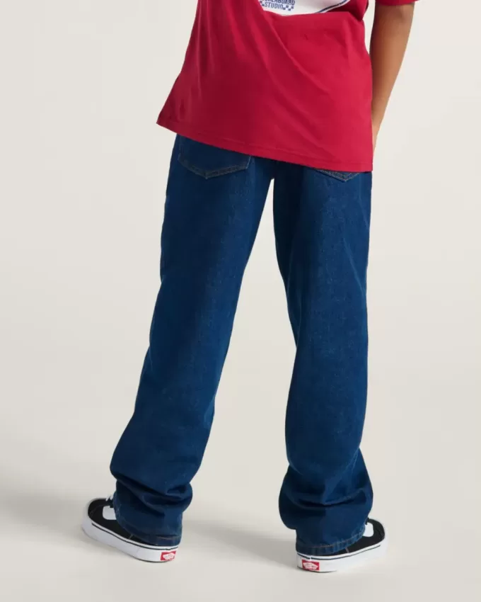 Lockere Jeanshose mit Karomuster für Kinder