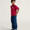Lockere Jeanshose mit Karomuster für Kinder